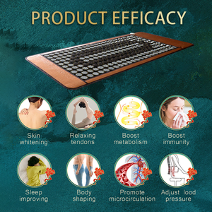 Nieuw Product Hoge Intensiteit Matten Hoge Kwaliteit Verwarmde Stenen Matras Pad O Vormige Jade Steen <span class=keywords><strong>Massage</strong></span> Bed Voor Zelfzorg - Product Image 6