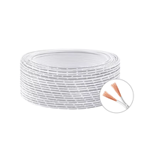 2468 fil flammé blanc cordon d'alimentation à deux conducteurs 28 18awg flammé Double câblage électronique parallèle vêtements armoire lampe fil