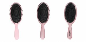 Y Handle professional ceramic barrel roll <b>brush</b> with non slip rubber handle and soft boar bristle <b>for</b> detangle straight <b>hair</b> - Product Image 6