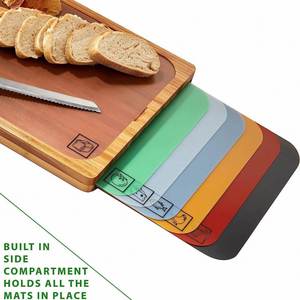 Solid Eco-Friendly Olive Wood Rectangle Cutting <b>Board</b> 1.5 cm Thick Bamboo Kitchen Tool for Chopping Vegetables Fruits Pizza Home - Product Image 4