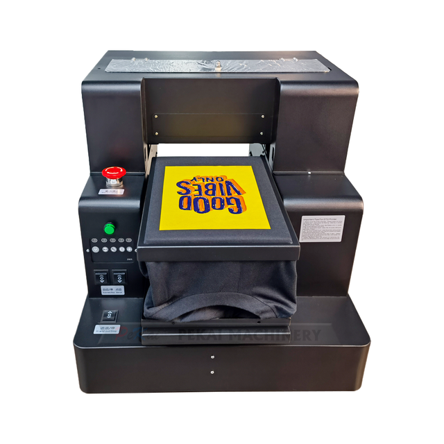 A4 Size 6 Colors Flatbed Printer Dark and Light Clothes Direct to Garment T-Shirt Printing Machine DTG Printer