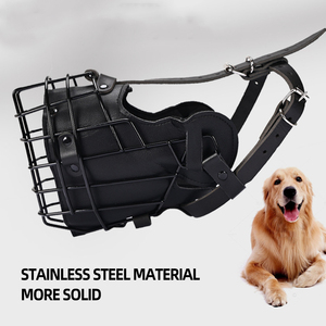 도매 블랙 조절 가능한 통기성 럭셔리 개 총구 소가죽 - Product Image 1