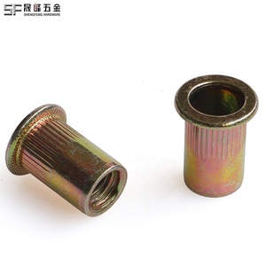 Đóng đầu phẳng có khía đinh tán hạt 1/4 5/16 3/8 1/2 M3 M4 M5 M6 <span class=keywords><strong>M8</strong></span> M10 M12 thép carbon màu vàng kẽm mạ đinh tán hạt - Product Image 4