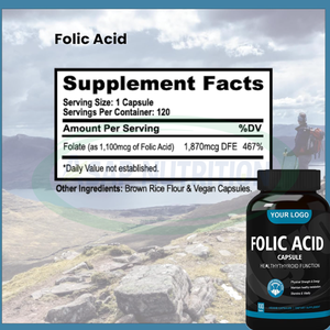 Capsules d'acide folique OEM ASAP, Myo-Inositol, vitamines à base de plantes pour la fertilité, qualité alimentaire, pour adultes - Product Image 2