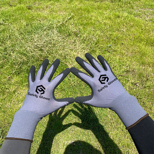 قفازات تشوانغيينغ المطلية باللاتكس الرغوي مقاس 15، قفازات أمان مطلية باللاتكس للبناء والحدائق بسطح مصنفر - Product Image 3