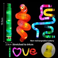 Tubes sensoriels LED Flash Pop, jouet anti-stress pour adultes et enfants, autisme, jouet à presser en plastique, modèle HR30