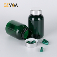 Produit de santé de qualité alimentaire PET vert bouteille vide huile de poisson tablette distributeur de bonbons bouteille bouchon à vis scellé