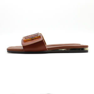 <span class=keywords><strong>Y</strong></span> 36-42 de talla grande para mujer, nuevas Chanclas de fondo plano, chanclas de moda de Cabeza Cuadrada - Product Image 5