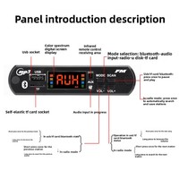 Placa Amplificadora 2x40W con Bluetooth para Auto, Decodificador MP3 con Llamadas Manos Libres, Modelo DC7V-26V