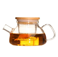 Théière en verre soufflé à la main de style nordique 600ml 800ml, compatible avec les plaques de cuisson, théière classique pour thé en vrac et thé fleuri avec infuseur