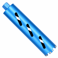 Foret diamanté brasé sous vide Tengrui pour la libération de poussière, finition oxyde noir, longueur totale 450 mm, foret long à sec pour béton