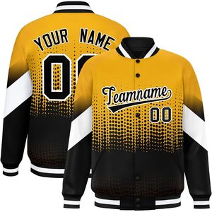 Chaqueta Universitaria Personalizada con Botones, Chaqueta de Béisbol con Letras, Nombre y Número Personalizados, Unisex, para Adultos, Otoño, Informal, Transpirable, de Poliuretano - Product Image 1