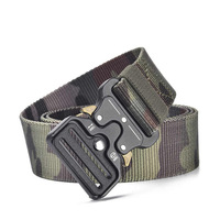 Ceinture tactique camouflage personnalisée en polyester et nylon, ceinture utilitaire robuste pour l'entraînement en plein air pour hommes