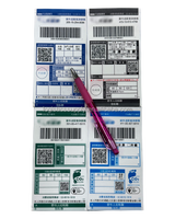Étiquettes en papier autocopiant NCR enduites, surface vernie, imprimées offset, pour reçus logistiques, adhésif permanent, auto-adhésives