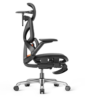 Chaise de bureau ergonomique avec appui-tête en maille respirante et accoudoirs réglables, pivotante et inclinable, pour ordinateur, idéale pour le bureau à domicile, vente en gros