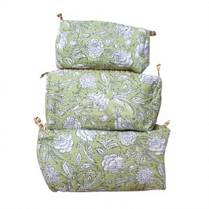 Juego de 3 Bolsas de Algodón 100% Indio Hechas a Mano, Ecológicas y Elegantes, con Cierre de Cremallera para Mujer - Product Image 1