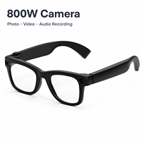 Lunettes Caméra Intelligentes T100 8MP Photo Vidéo Enregistrement Audio Transfert WiFi Conception Charnière à Ressort 40g Légères
