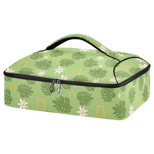 Porte-plat isotherme personnalisé à motif de feuilles de fougère verte hawaïenne, idéal pour barbecue, lasagnes et transport de plats pour les fêtes et les pique-niques. - Product Image 1