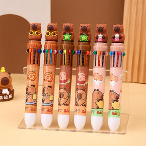 ปากกาคาปิบาราการ์ตูน DHF1209 ขายดี 11 แบบ หลากสีสัน น่ารัก เหมาะสำหรับฮาโลวีน คริสต์มาส ปากกา 10 สี น้ำหมึกสีกลาง อุปกรณ์เครื่องเขียน - Product Image 6