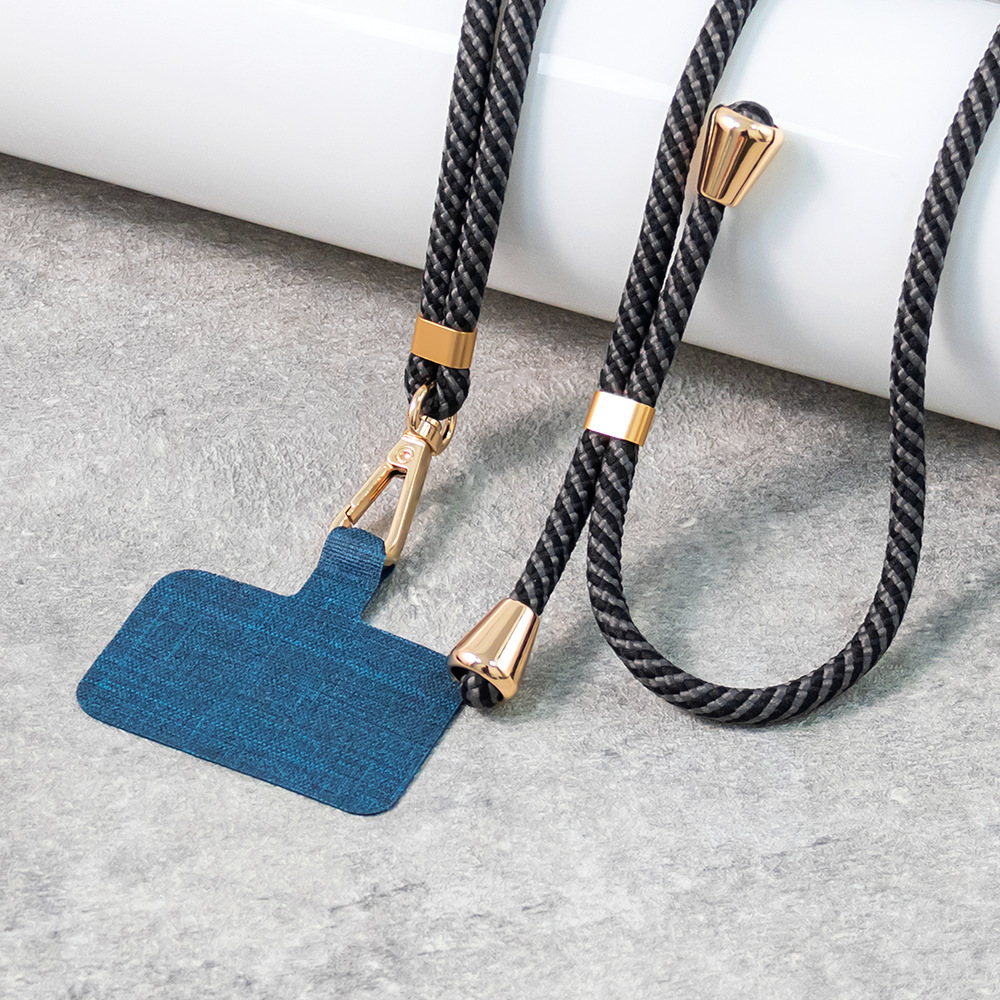 Corde grise + coussin bleu marine