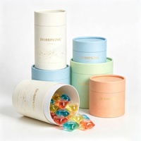 Fabricant d'emballages en tube cylindrique pour capsules de lessive écologiques en papier kraft personnalisées en gros, avec perles parfumées