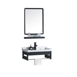 Mini Wall Mounted Ceramic Sink Cabinet Rectangle Single Hole Faucet Water Resistant For <b>Small</b> Bathroom - Product Image 5