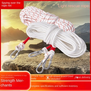 Cuerda de seguridad de trabajo aéreo con núcleo de alambre de acero de doble gancho para edificios de gran altura, rescate de incendios y mantenimiento de protección anticaída de <span class=keywords><strong>Escape</strong></span> - Product Image 5