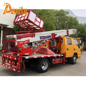 Plate-forme aérienne junior 6*4 d'occasion à l'exportation avec châssis JMC Siège à deux rangées 32m Échelle télescopique Chariot élévateur pour House <span class=keywords><strong>Movin</strong></span> - Product Image 4