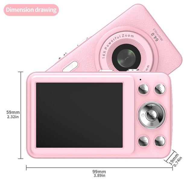 Q3 Mini Digital Photo Camera 100W 1080P 16X Zoom Child Point 2.8inch Shoot Vlogging Cameras Vintage Portable Video Photocamera