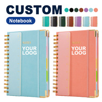 Carnet A5 en cuir PU personnalisé avec logo en relief, couverture rigide, intercalaires, journal, agenda, cadeau d'affaires personnalisé, vente en gros