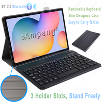 Turki Rusia Spanyol Ibrani Arab BT Casing Keyboard untuk Samsung Galaxy Tab A8 A 10.1 2019 A6 2016 S7 S6 Lite S5e S4