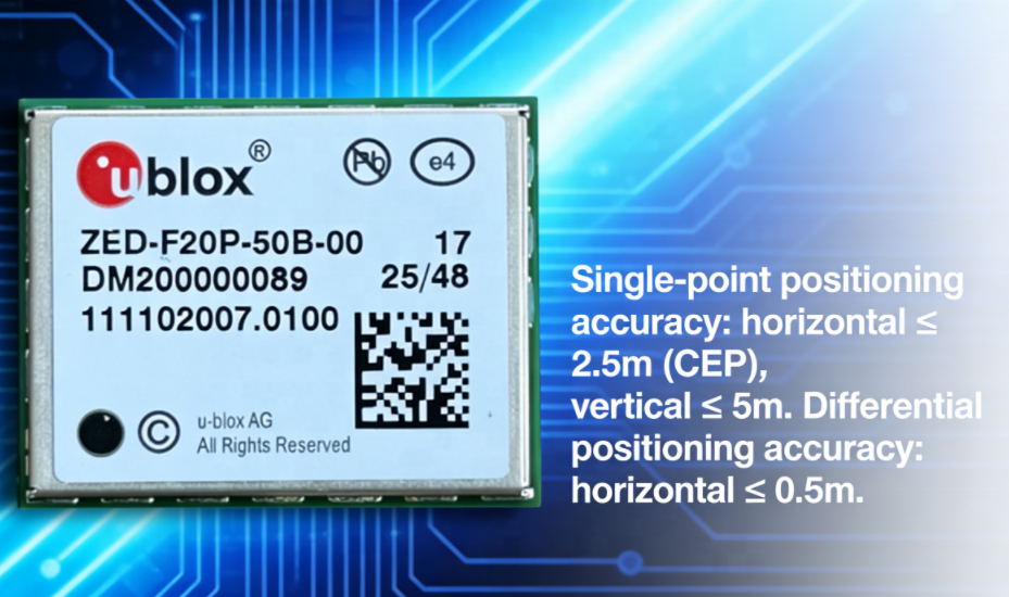 ZED-F20P-50B-00 F9P GPS for Drone RTK GNSS Receiver Multi-band L1 L2 L5 ...