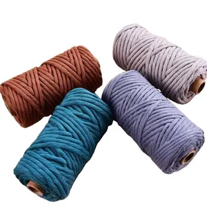 Charmkey Hot Sale Bohemian Handmade Knitting Yarn 3mm-5mm Cotton Macrame Wall Hanging Tapestry