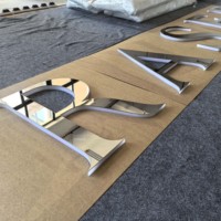 Letreros Combinados de Acero Inoxidable con Acabado Espejo de Precisión Personalizado, 20 mm de Grosor, Ecológicos, Fáciles de Instalar, para Interiores de Lujo