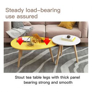 Two Size Living Room Furniture Round <strong>Coffee</strong> Side <strong>Table</strong> Hot Sell New Design <strong>Yellow</strong> Simple <strong>Coffee</strong> <strong>Table</strong> - Product Image 6