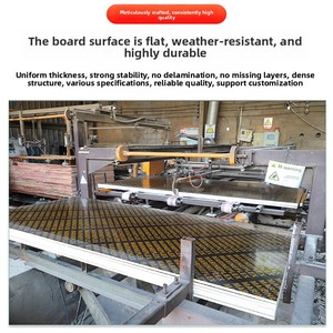 Tablero de carpintero de <span class=keywords><strong>contrachapado</strong></span> de álamo para encofrado de construcción, lámina completa de núcleo sólido, varios tamaños, paneles con cara roja - Product Image 2