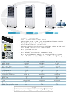 Refroidisseur d'air portable à énergie solaire, refroidisseur d'air général sur pied sans fenêtre avec roues pour usage domestique - Product Image 6