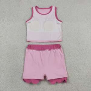 ชุดกีฬา RTS Athletic Wear สีสันสดใส กระโปรงกางเกงขาสั้นขอบหยักสำหรับเด็กผู้หญิง  ชุดโยคะสำหรับเด็ก  ชุดออกกำลังกายสำหรับเด็ก - Product Image 4