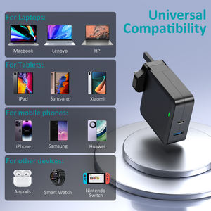 Adaptateur rapide 100W USB QC3.0 PD2.0, batterie externe portable avec charge sans fil pour ordinateur portable/ordinateur portable/tablette/iPhone - Product Image 4