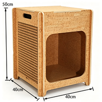 Table de chevet multifonctionnelle pour chat sans clou, 2 en 1 : maisonnette pour chat d'intérieur et table d'appoint