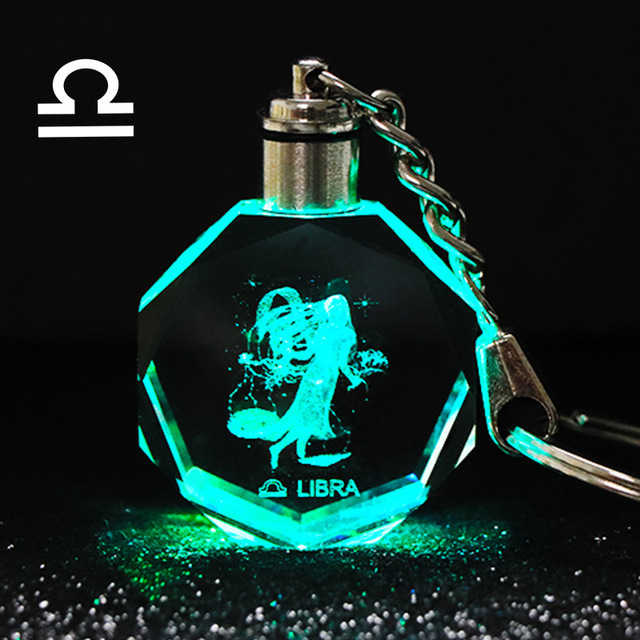 Crystal Keychain 3D Laser Engraving Led