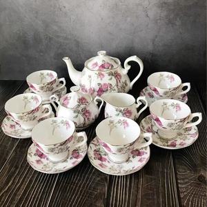 High Quality European-Style British Bone China Coffee Cup Saucer Set Direct From Manufacturer in China 15 Pcs <strong>Teaset</strong> - Product Image 2