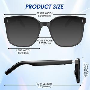 Gafas inteligentes de moda Llamada Música estéreo Manos libres Anti-Luz Azul Cambio de color Gafas de sol deportivas polarizadas - Product Image 6