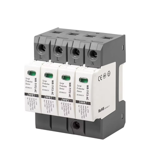 Protector contra Rayos WRDZ WR-T1T2-AC 4P Clase I+II/<span class=keywords><strong>B</strong></span>+<span class=keywords><strong>C</strong></span> Ln 25kA Limp 7kA 275V/385V IEC 61643-1 4.5kA <span class=keywords><strong>B</strong></span> <span class=keywords><strong>C</strong></span> SPD - Product Image 1