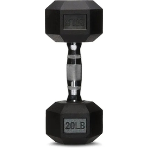 Mancuernas Hexagonales de Goma Negra de 20 KG, Duraderas, Unisex, para Uso Doméstico, Entrenamiento Funcional, Compra en Línea Directo de Fábrica - Product Image 3