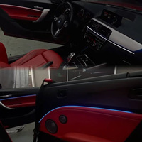 Kit d'éclairage ambiant intérieur de voiture LED 64 couleurs SJC Upgrade pour BMW Série 2 F22 2014-2020, cache-haut-parleur, symphonie décorative