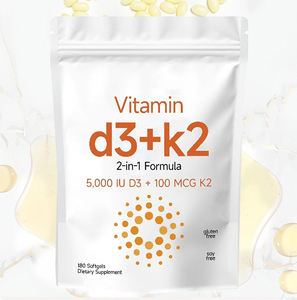 OEM直接メーカーフードサプリメント大人の心臓血管ビタミンD K2投与量フォームカプセル - Product Image 2