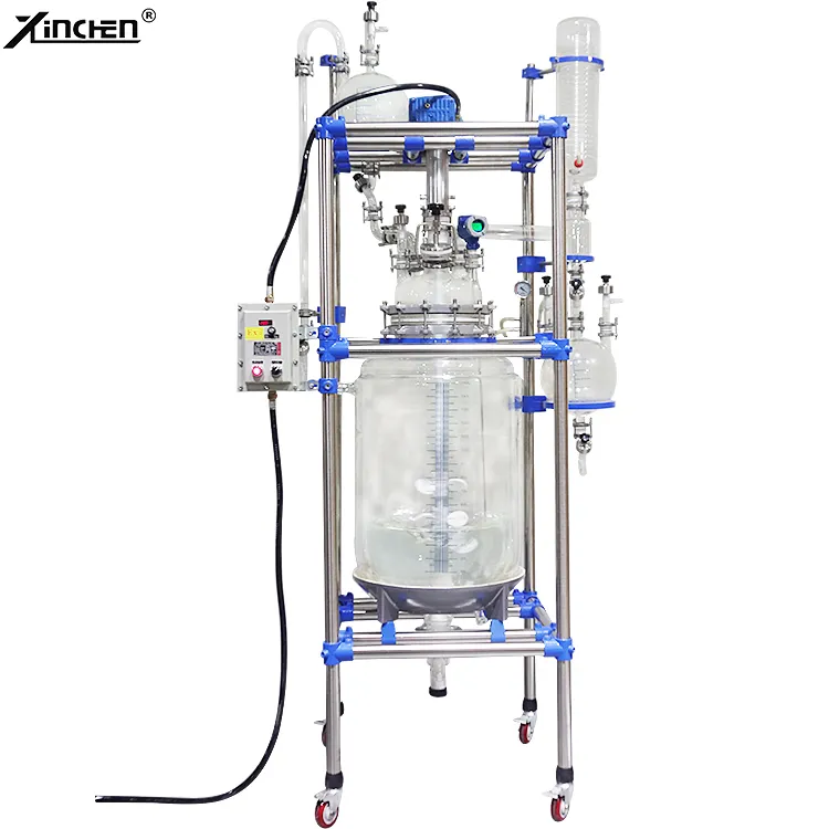 Bollitore di reazione del reattore in vetro agitato da 150l/recipienti di reazione/serbatoio cilindrico