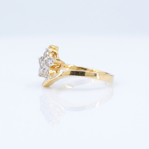 Bague de fiançailles classique pour femme en or rose 9 carats avec 17 diamants naturels sertis, taille brillant rond de 0,25 carat, certifiée GGL - Product Image 2