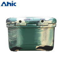 Boîte de rangement pour aliments en PE imperméable et isolée, motif camouflage léopard, capacité 45L, avec logo personnalisé